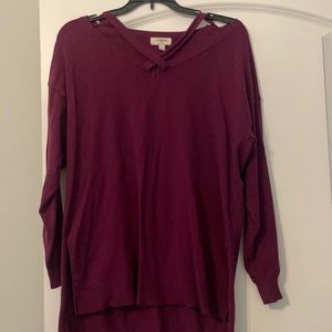 Cross Cut Neck Umgee Sweater Tunic